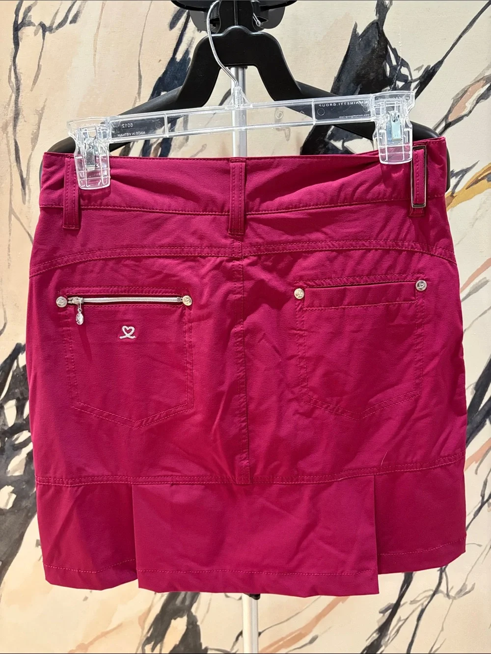 Daily Sports Magenta Golf Skort with Zip Pockets